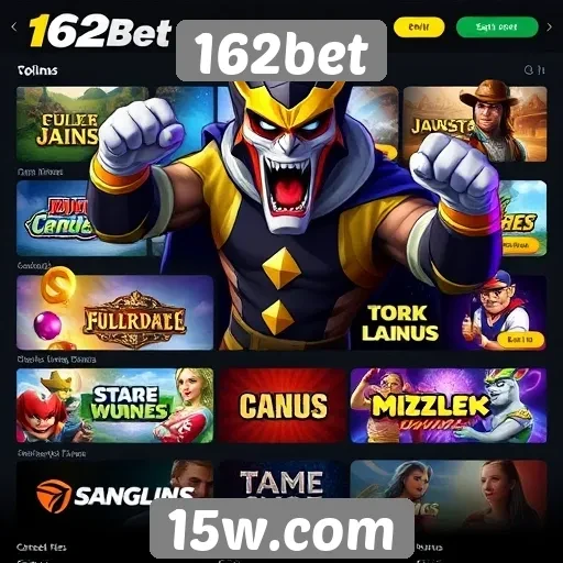 Variedade de jogos disponíveis na plataforma 162bet